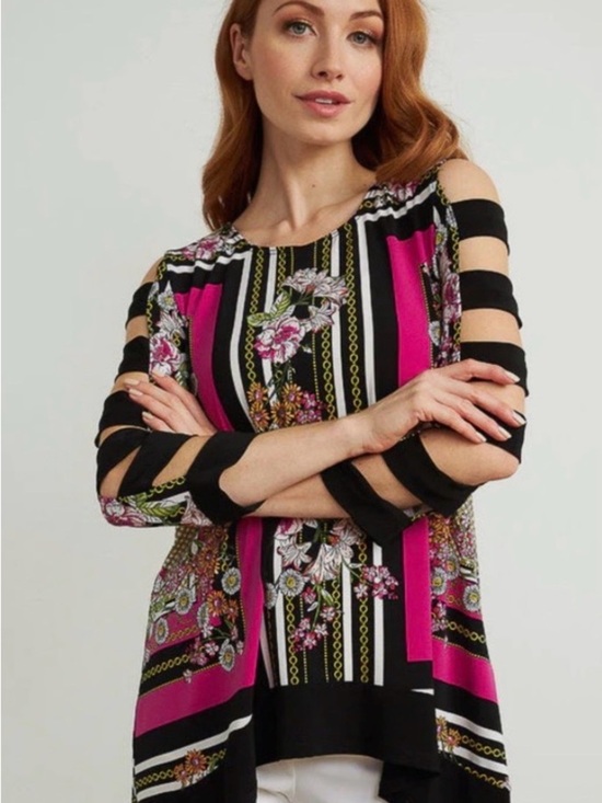 Joseph Ribkoff Tops - Joseph Ribkoff Slashed Sleeve Top Sz 8 NWT 3/4-length sleeves slashed tunic